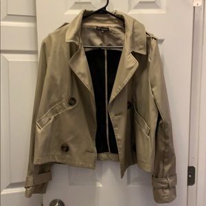 Shine star XL tan utility jacket, trench coat look